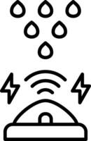Rain Sensor Line Icon vector