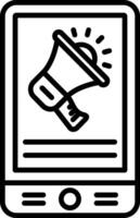 Digital Marketing Line Icon vector