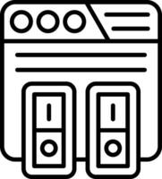 Switch On Line Icon vector