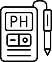Ph Meter Line Icon vector