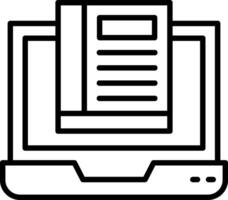 Laptop Line Icon vector