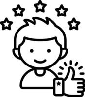 Best Customer Experience Line Icon vector