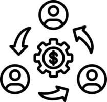 Collaboration Line Icon vector
