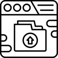 Upload File Line Icon vector