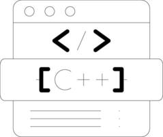 Coding Line Icon vector