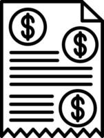 Invoice Line Icon vector