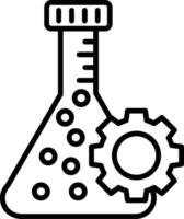 Flask Line Icon vector
