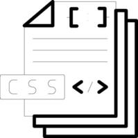 css file Line Icon vector