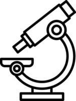 Microscope Line Icon vector