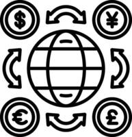 World Line Icon vector