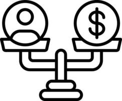 Equality Line Icon vector