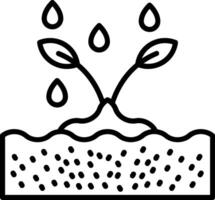Soil Line Icon vector