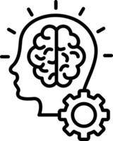 Realization Line Icon vector