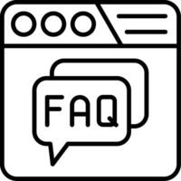 Faq Line Icon vector