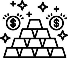 Gold Line Icon vector