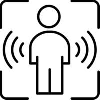 Motion Sensor Line Icon vector