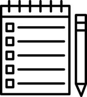 Notepad Line Icon vector