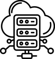 Hosting Line Icon vector