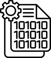 Binary Code Line Icon vector