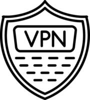 Vpn Line Icon vector