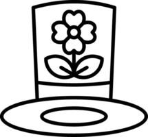 Hat Line Icon vector