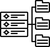 Database Line Icon vector