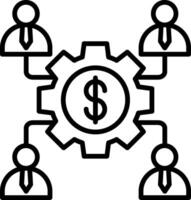 Teamwork Line Icon vector