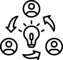 Collaboration Line Icon vector