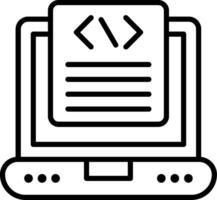 Metadata Line Icon vector