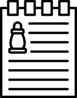 Note Line Icon vector