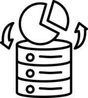 Server Line Icon vector