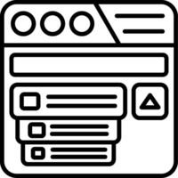 Drop Down Menu Line Icon vector