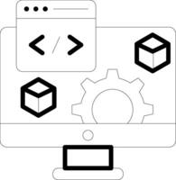 software Development Line Icon vector