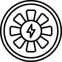 Turbine Line Icon vector