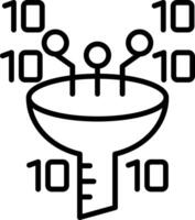 Filter Line Icon vector