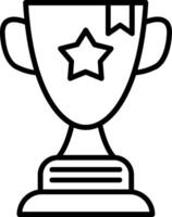 Trophy Line Icon vector