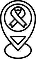Location Line Icon vector
