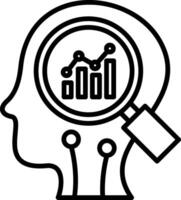Analysis Line Icon vector