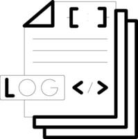 Log File Line Icon vector