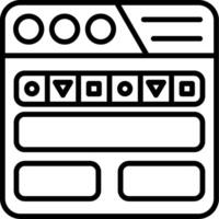 Navigation Bar Line Icon vector
