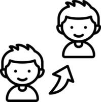 Referral Line Icon vector