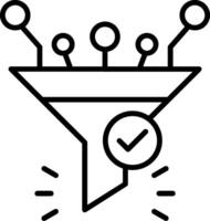 Filters Line Icon vector