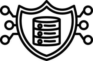 Database Line Icon vector