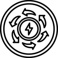 Recycle Energy Line Icon vector