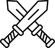 Sword Line Icon vector