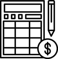 Calculator Line Icon vector