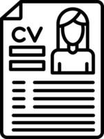 CV Line Icon vector