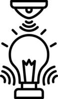 Light Sensor Line Icon vector