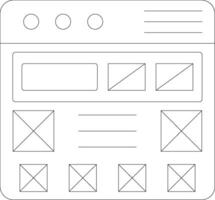 wireframe Line Icon vector