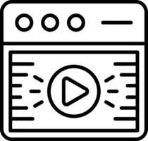 Streaming Line Icon vector